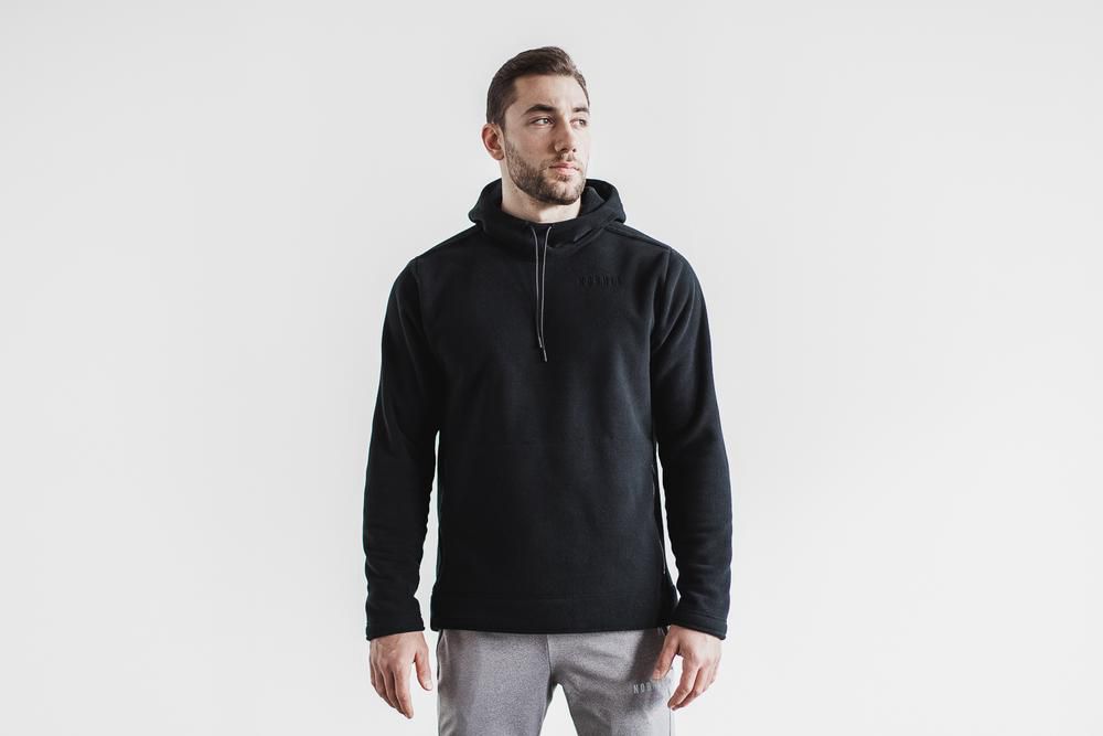 NOBULL Majica S Kapuljačom Muške - Nobull Arctic Pullover Crne (416850-FYQ)